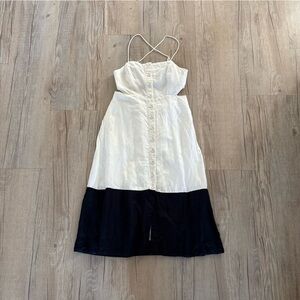 Maeve Anthropologie Black and White Women's Picnic Dress